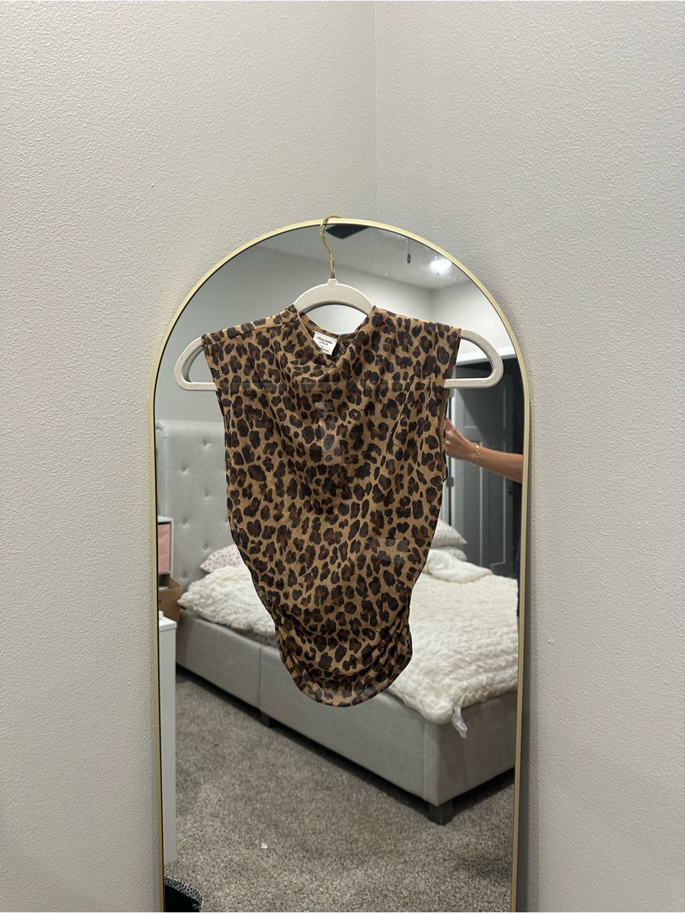 Abercrombie & Fitch Leopard Print Sleeveless Tank - Brown & Black